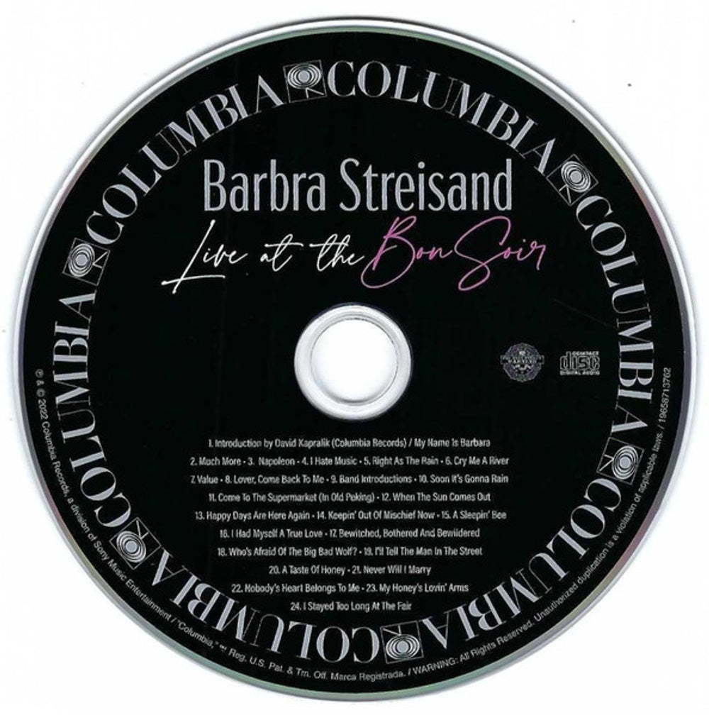 Label Disc: Barbra Streisand – Live At The Bon Soir CD | Relix