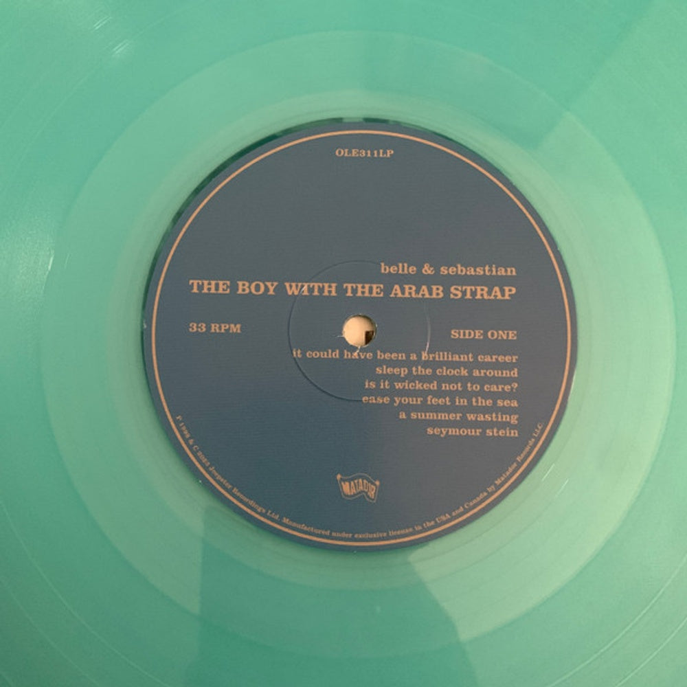Label Disc: Belle And Sebastian – The Boy With The Arab Strap (Clear Blue LP Vinyl) Vinyl LP | Relix