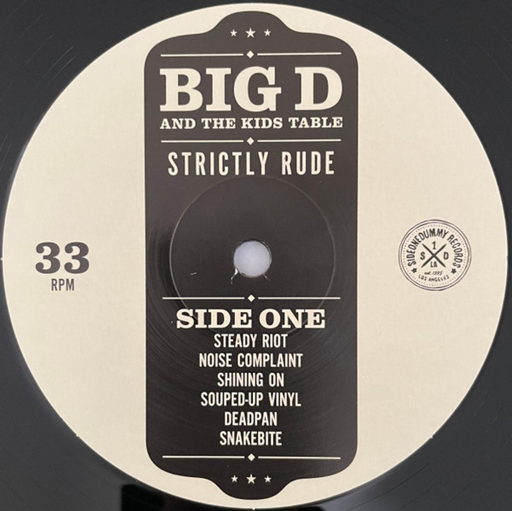 Label Disc: Big D and The Kids Table – Strictly Rude (Limited Edition Black/White LP Vinyl) Vinyl LP | Relix
