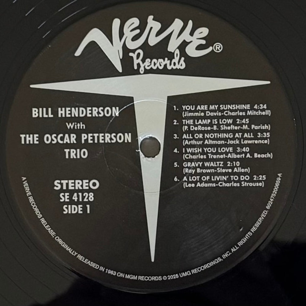 Label Disc: Bill Henderson – Bill Henderson With Oscar Peterson (Verve By LP Vinyl) Vinyl LP | Relix