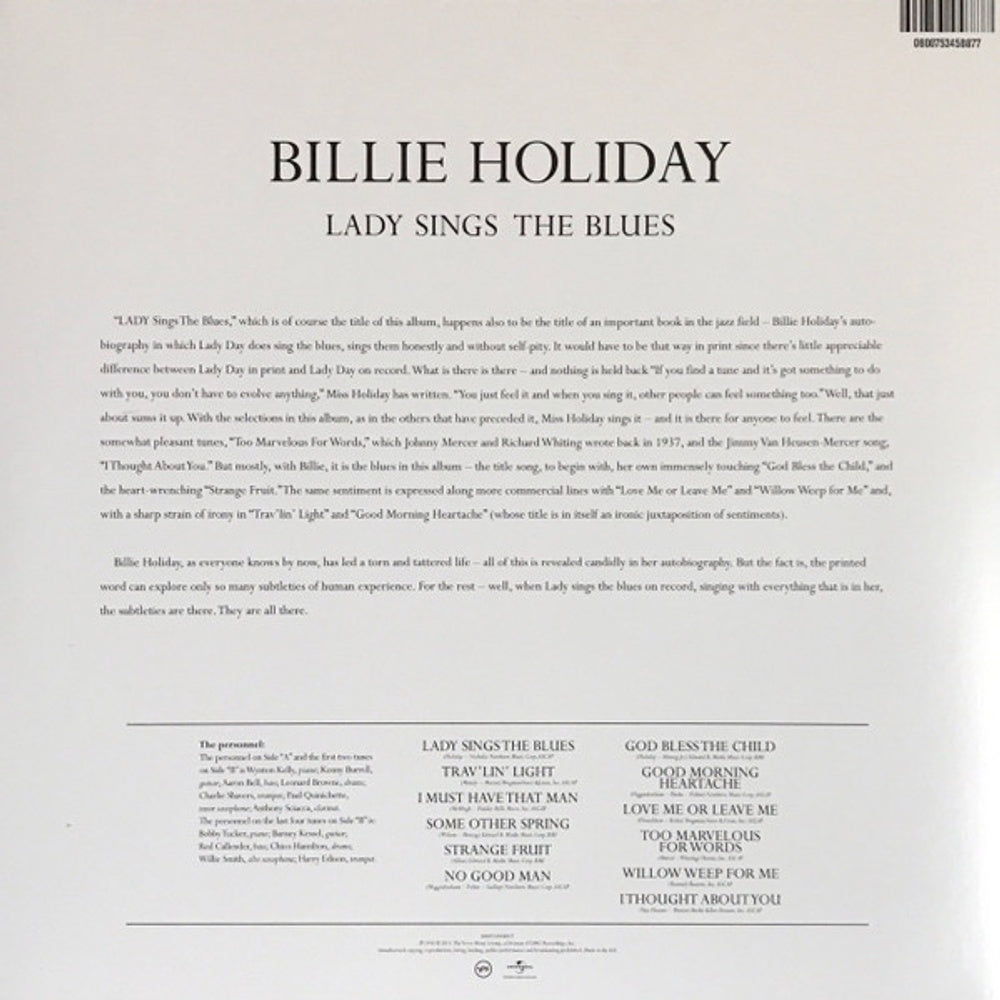 Label Disc: Billie Holiday – Lady Sings the Blues Vinyl LP | Relix