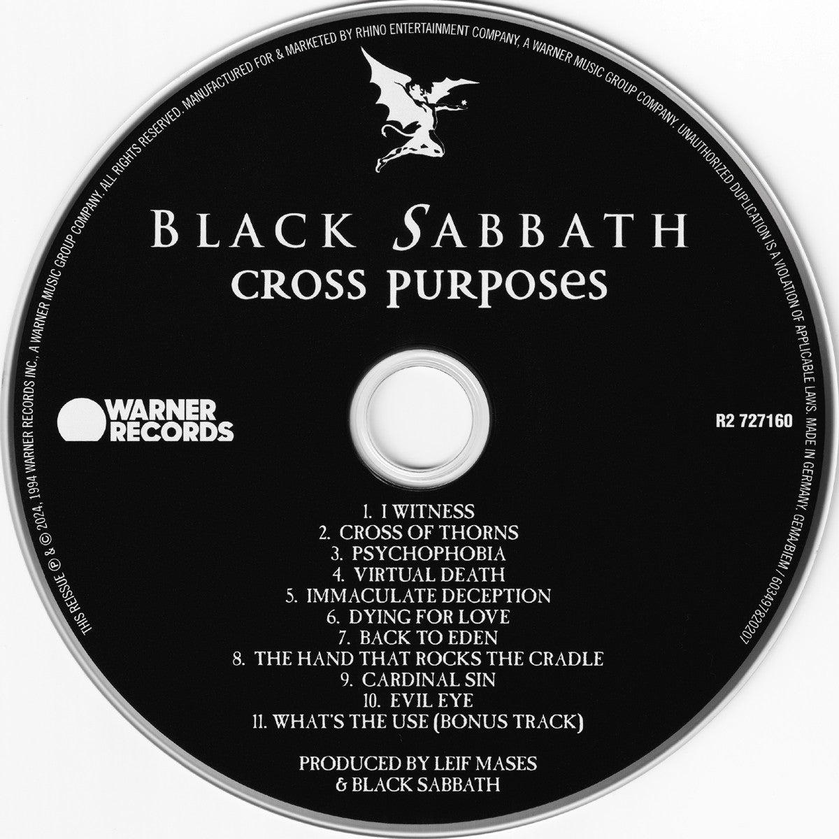 Label Disc: Black Sabbath – Cross Purposes (2024 Remaster CD) CD | Relix