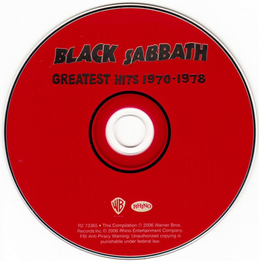 Label Disc: Black Sabbath – Greatest Hits 1970-1978 CD | Relix