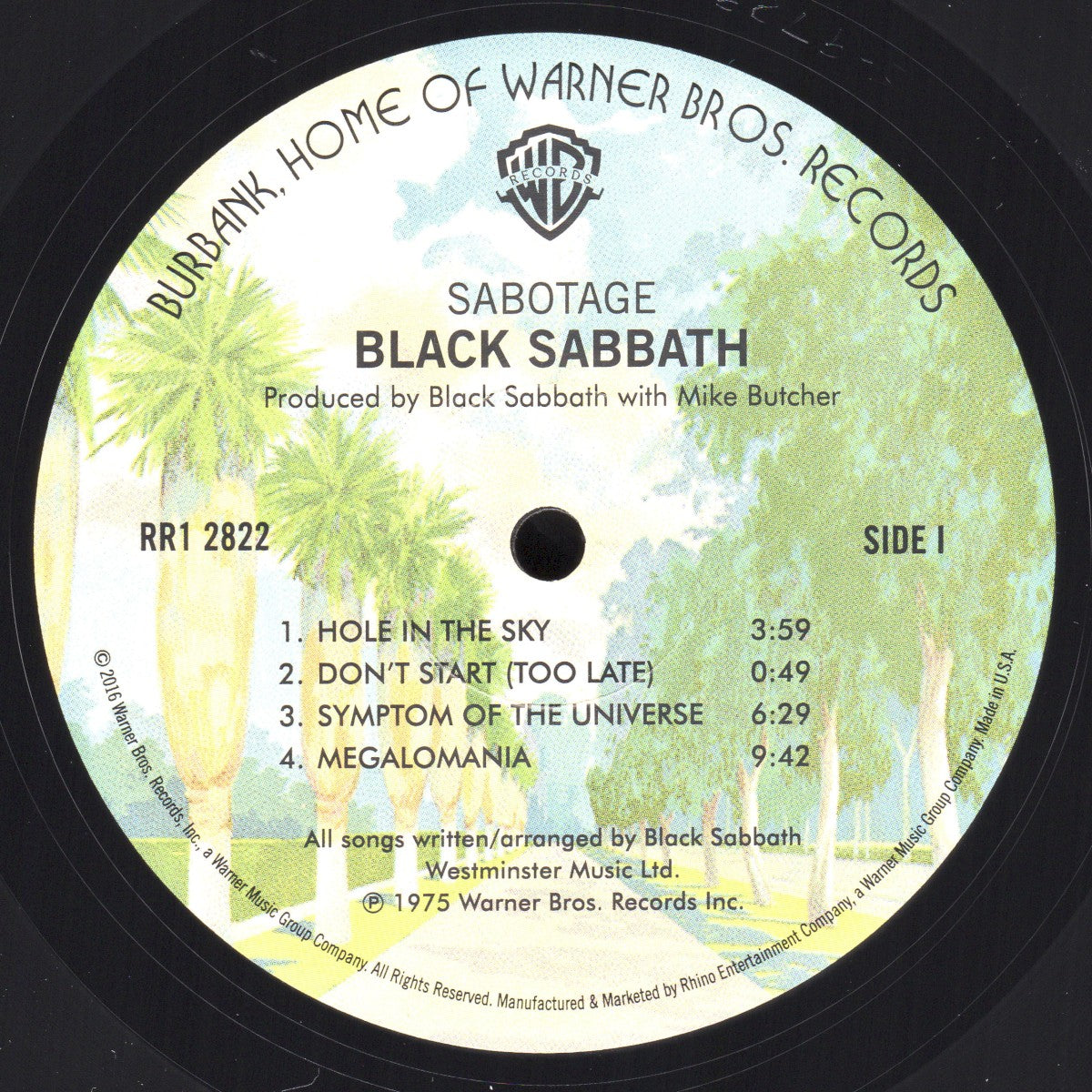 Label Disc: Black Sabbath – Sabotage (180 Gram Limited Edition LP Vinyl) Vinyl LP | Relix