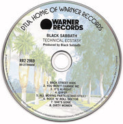 Label Disc: Black Sabbath – Technical Ecstasy (Remastered CD) CD | Relix