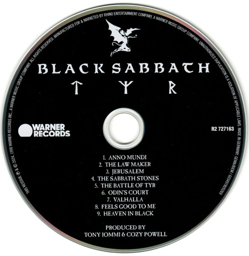 Label Disc: Black Sabbath – Tyr (2024 Remaster CD) CD | Relix