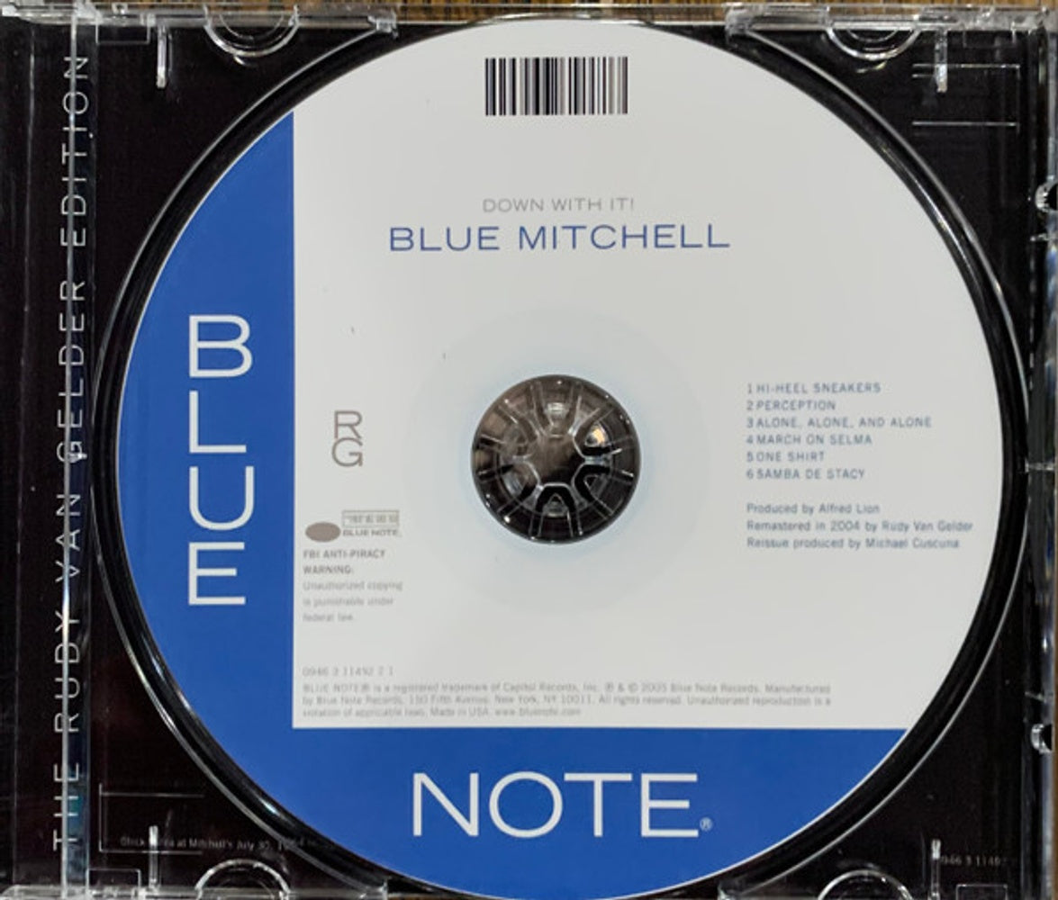 Label Disc: Blue Mitchell – Down With It (Remastered CD) CD | Relix