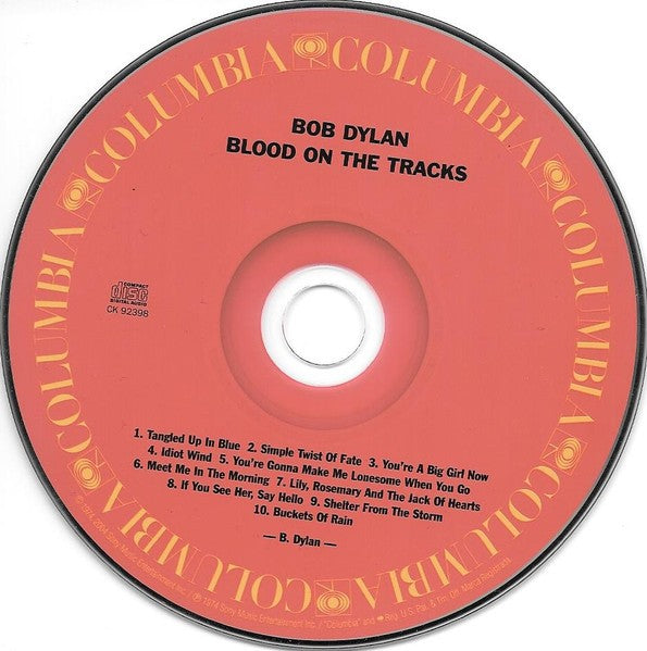 Label Disc: Bob Dylan – Blood on the Tracks CD | Relix