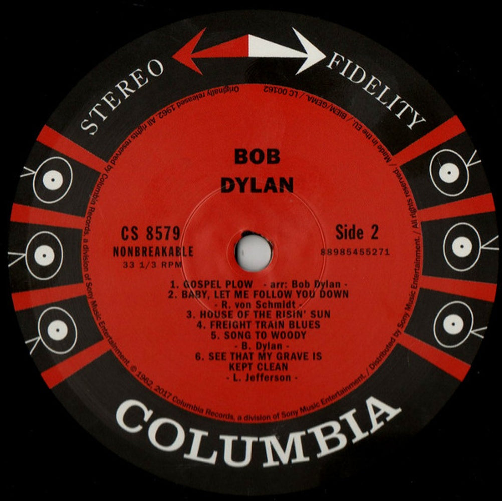 Label Disc: Bob Dylan – Bob Dylan (Import LP Vinyl) Vinyl LP | Relix