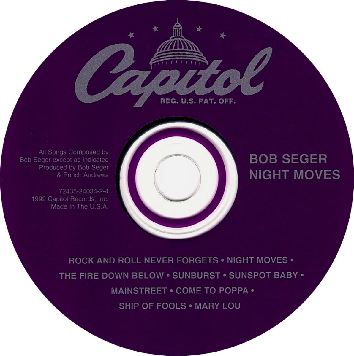 Label Disc: Bob Seger – Night Moves CD | Relix