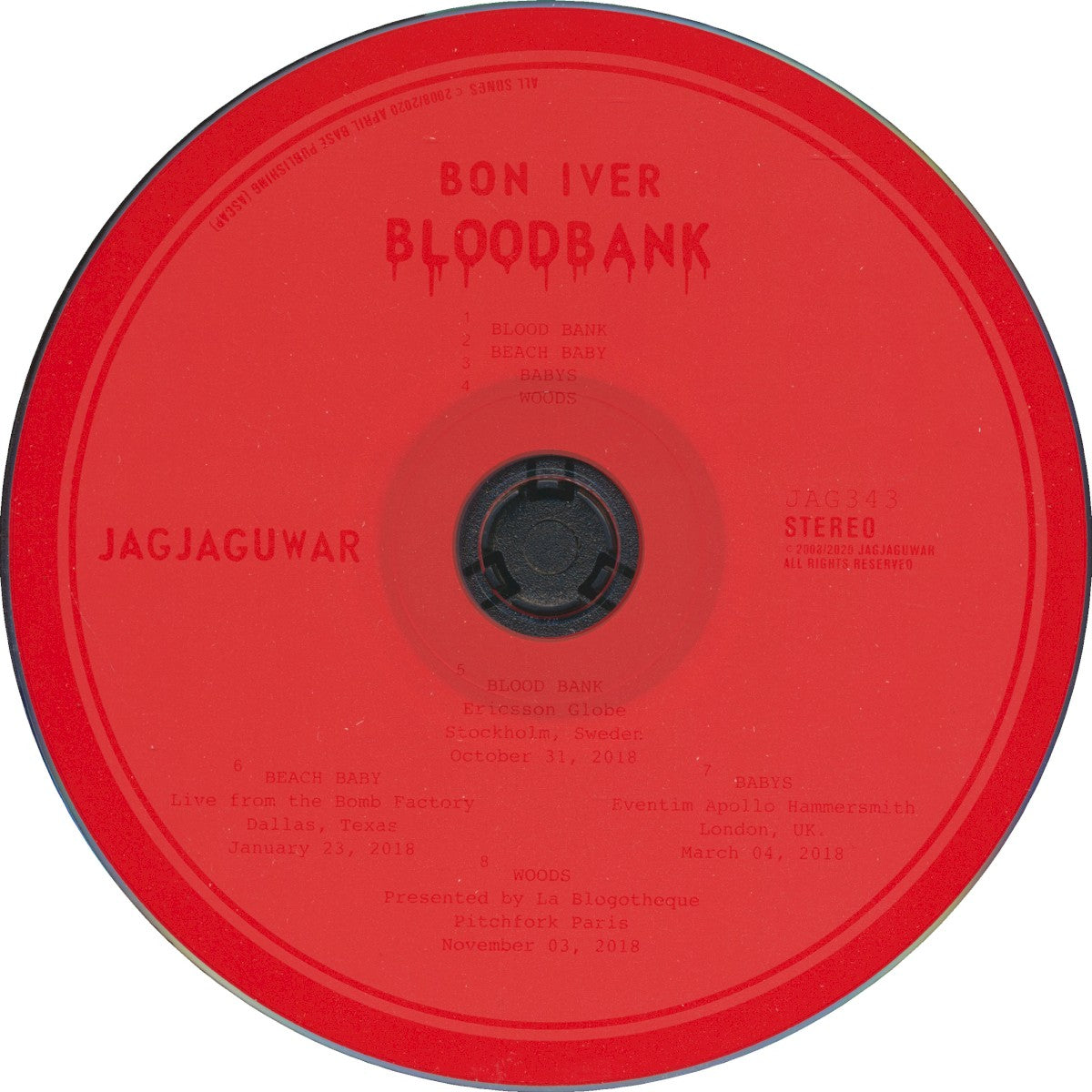 Label Disc: Bon Iver – Blood Bank EP (10th Anniversary Edition CD) CD | Relix