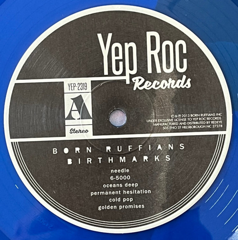 Label Disc: Born Ruffians – Birthmarks (Blue, Clear, Aniv LP Vinyl) Vinyl LP | Relix
