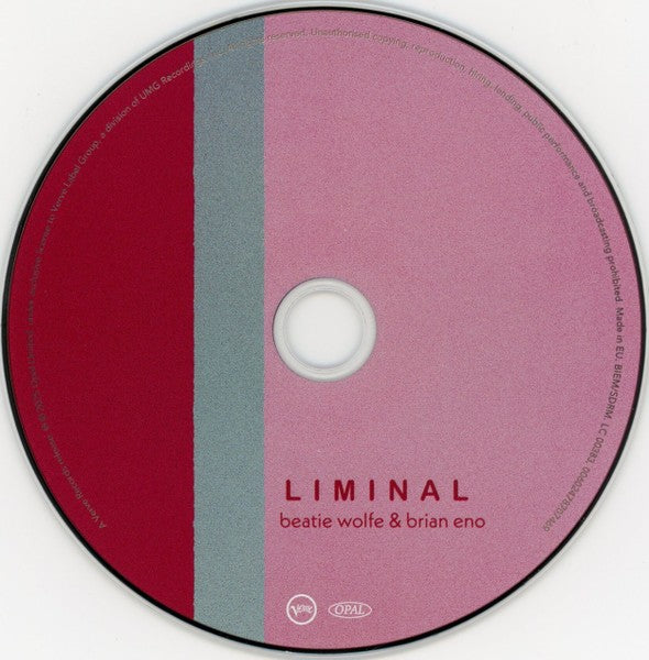 Label Disc: Brian Eno and Beatie Wolfe – Liminal CD | Relix