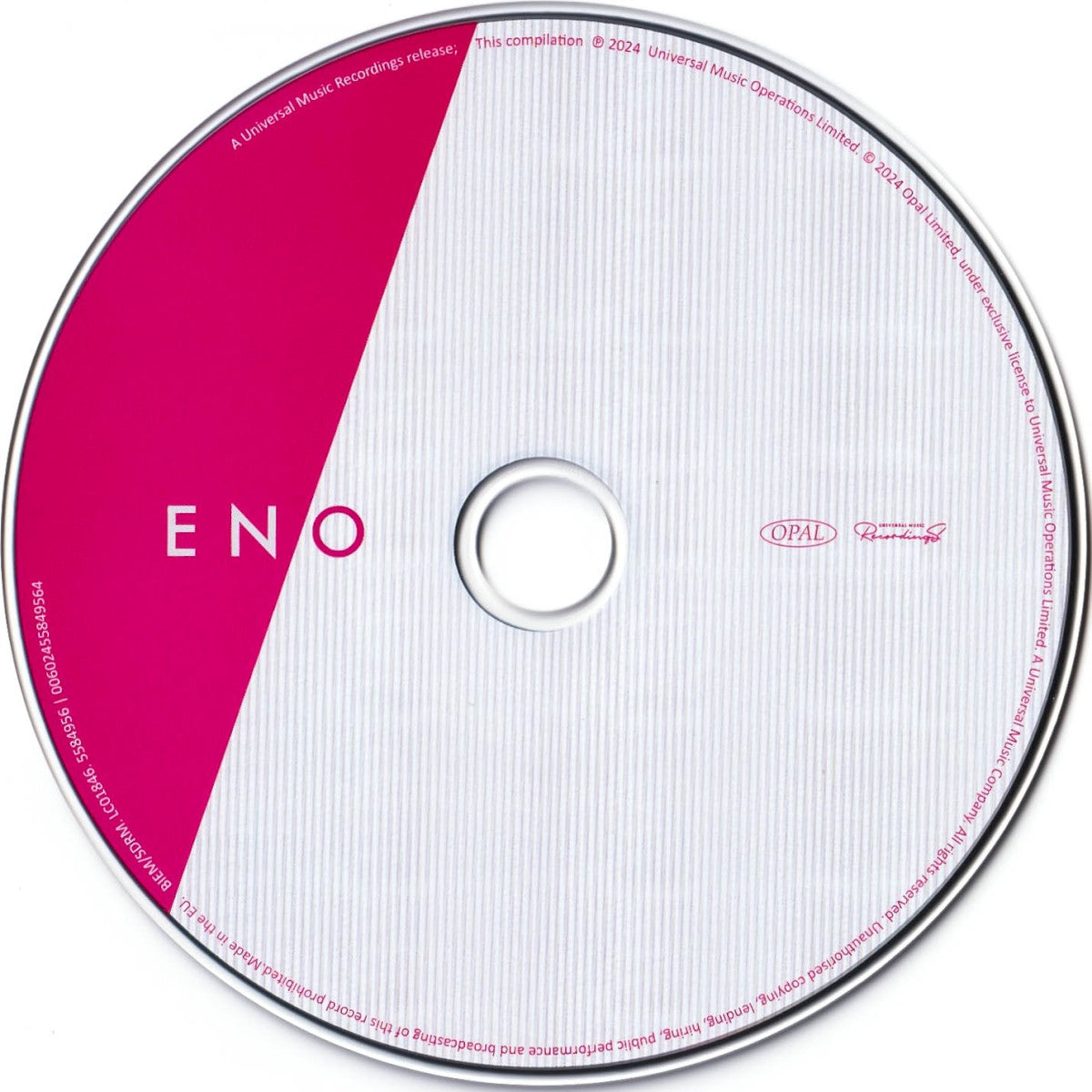 Label Disc: Brian Eno – Eno (Original Motion Picture Soundtrack CD) CD | Relix
