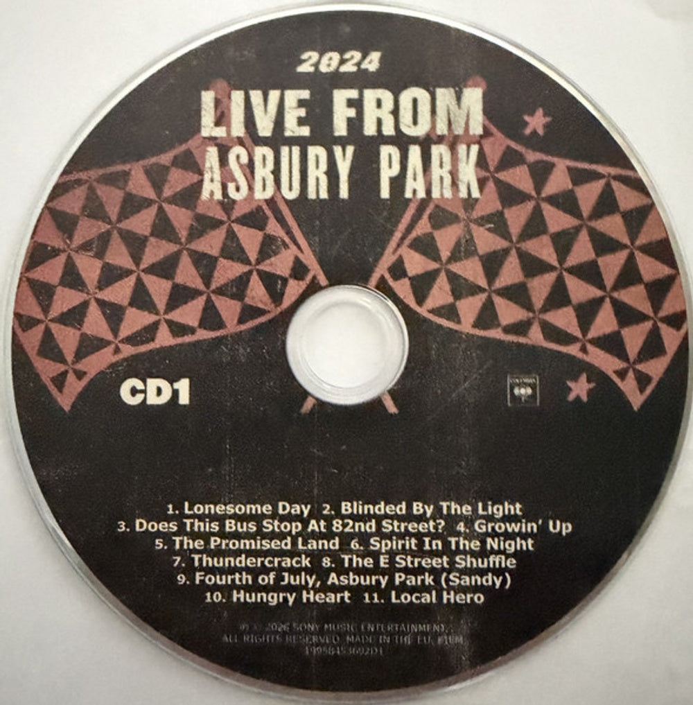 Label Disc: Bruce Springsteen  & The E Street Band – Live From Asbury Park 2024 (3-CD) CD | Relix