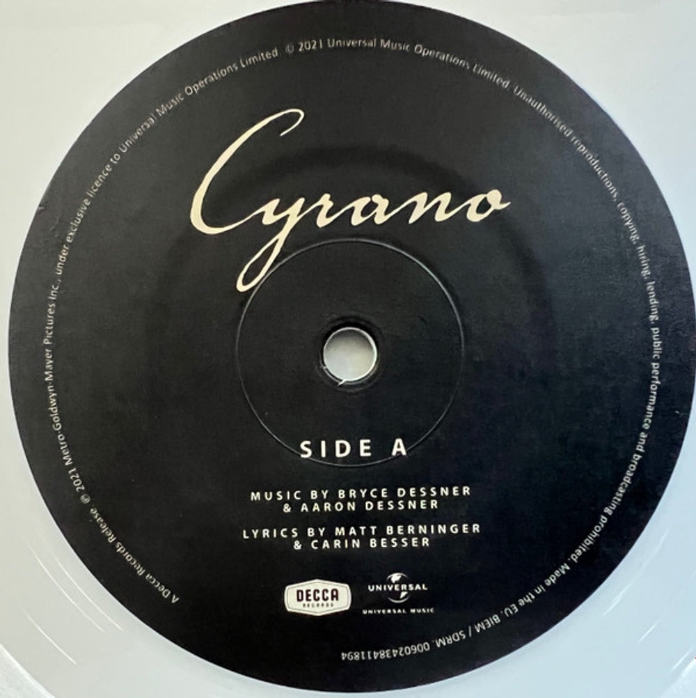 Label Disc: Bryce Dessner  / Dessner,Aaron – Cyrano - O.S.T. Vinyl LP | Relix