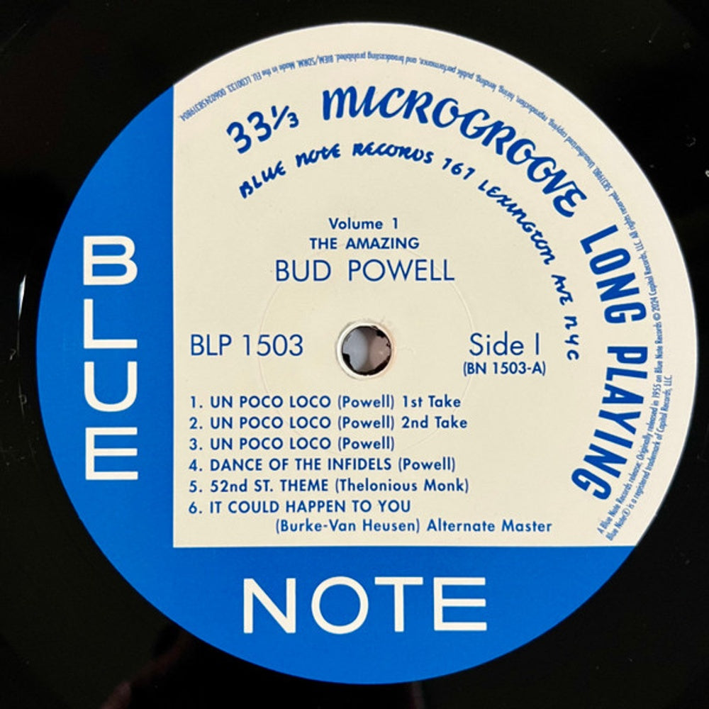 Label Disc: Bud Powell – Amazing Bud Powell Vol 1 (Bluenote Classic LP Vinyl) Vinyl LP | Relix