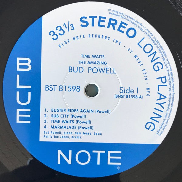Label Disc: Bud Powell – Time Waits: The Amazing Bud Powell Blue Note Classic Series Vinyl LP | Relix