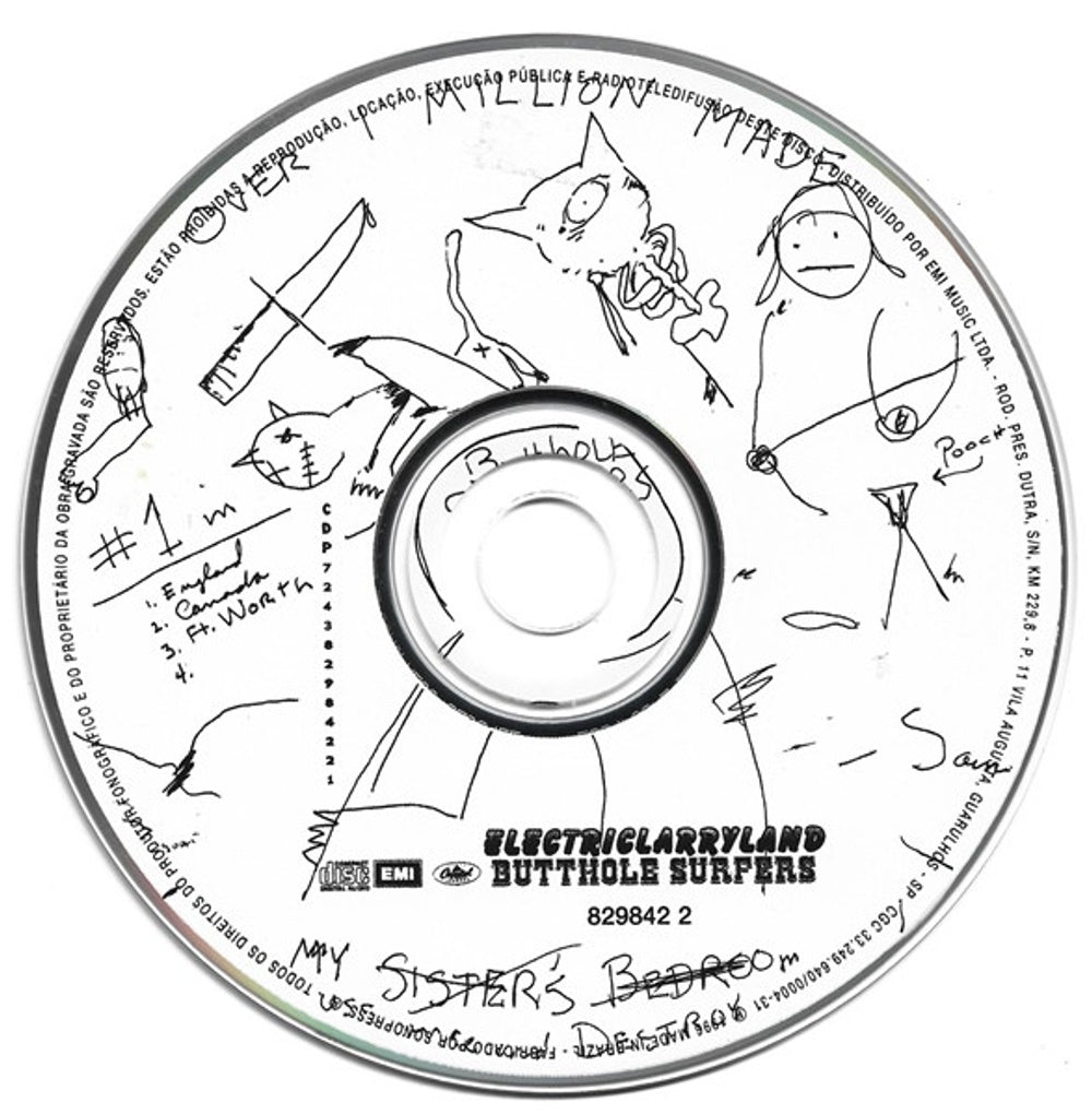 Label Disc: Butthole Surfers – Electriclarryland (CD) CD | Relix