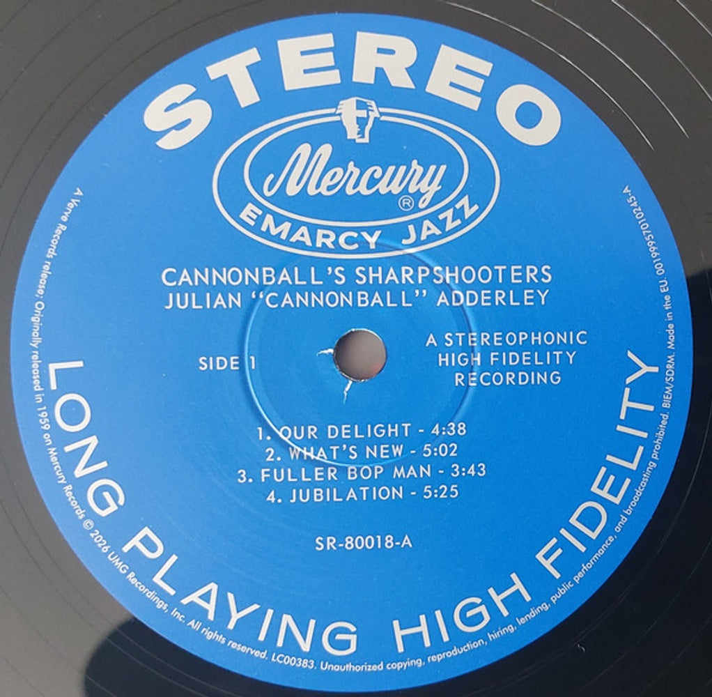 Label Disc: Cannonball Adderley – Cannonball's Sharpshooters (Verve Vault Series LP Vinyl) Vinyl LP | Relix