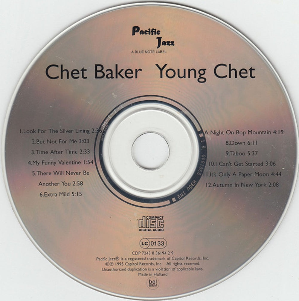 Label Disc: Chet Baker – Young Chet CD | Relix
