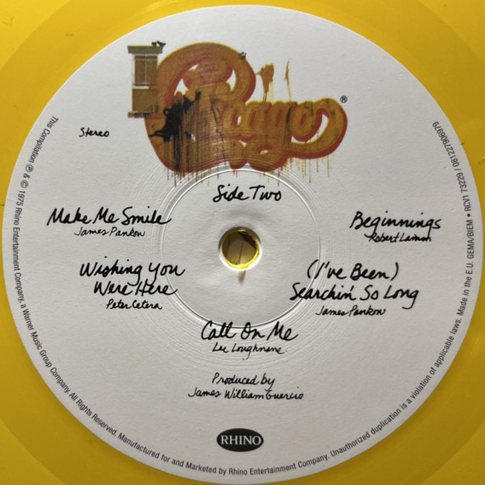 Label Disc: Chicago – Greatest Hits (Colored, Ylw LP Vinyl) Vinyl LP | Relix