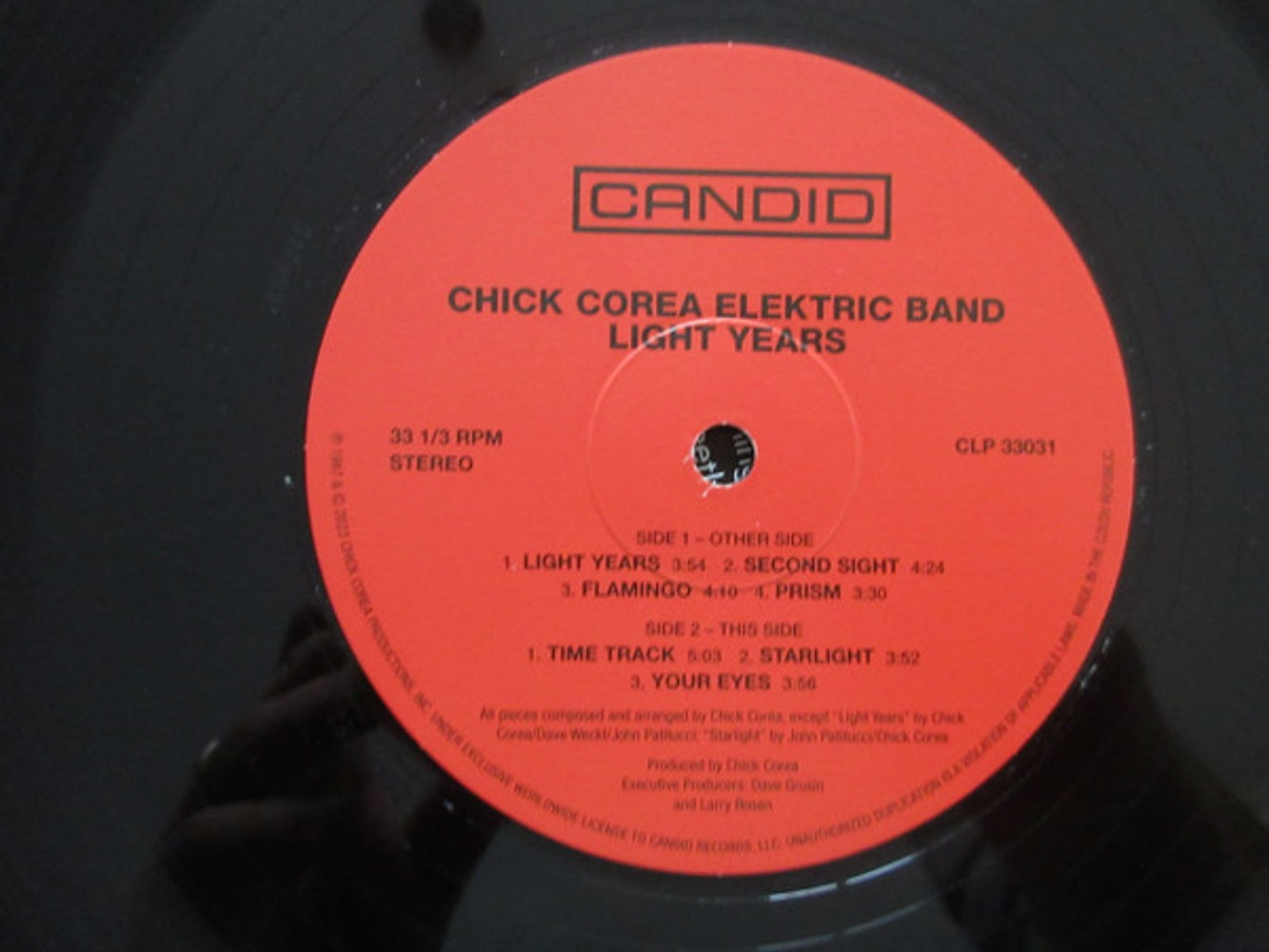 Label Disc: Chick Corea – Light Years (Gate LP Vinyl) Vinyl LP | Relix