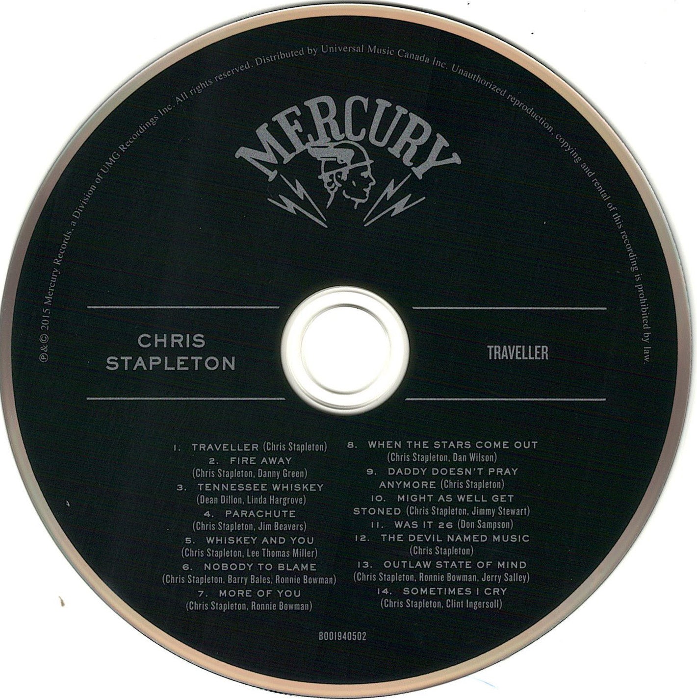 Label Disc: Chris Stapleton – Traveller CD | Relix