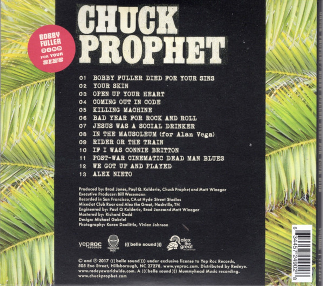 Label Disc: Chuck Prophet – Bobby Fuller Died For Your Sins CD | Relix