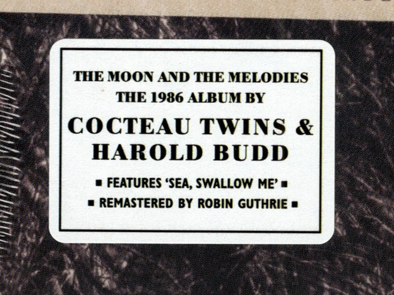 Label Disc: Cocteau Twins and Harold Budd – The Moon and the Melodies CD | Relix