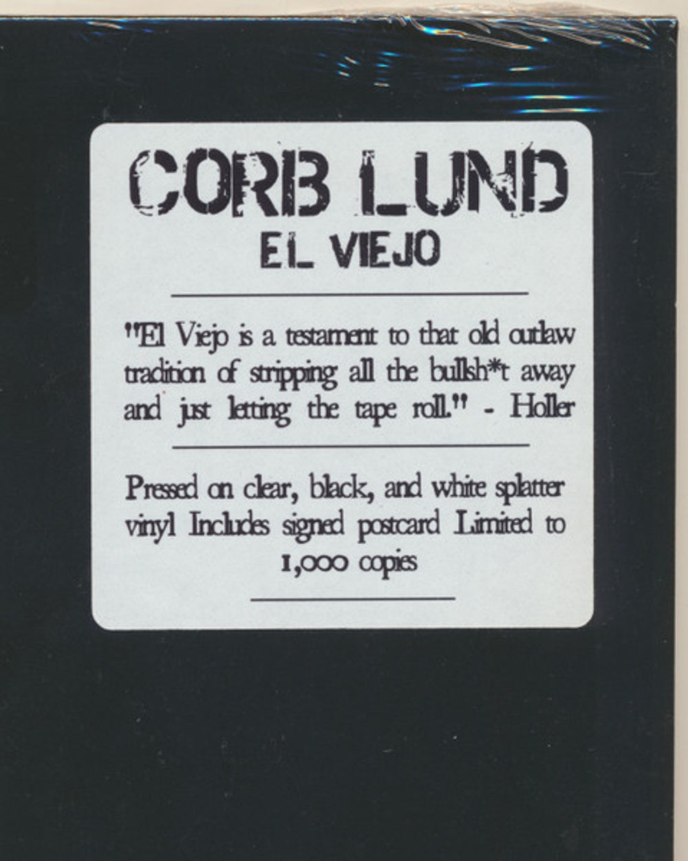 Label Disc: Corb Lund – El Viejo Vinyl LP | Relix