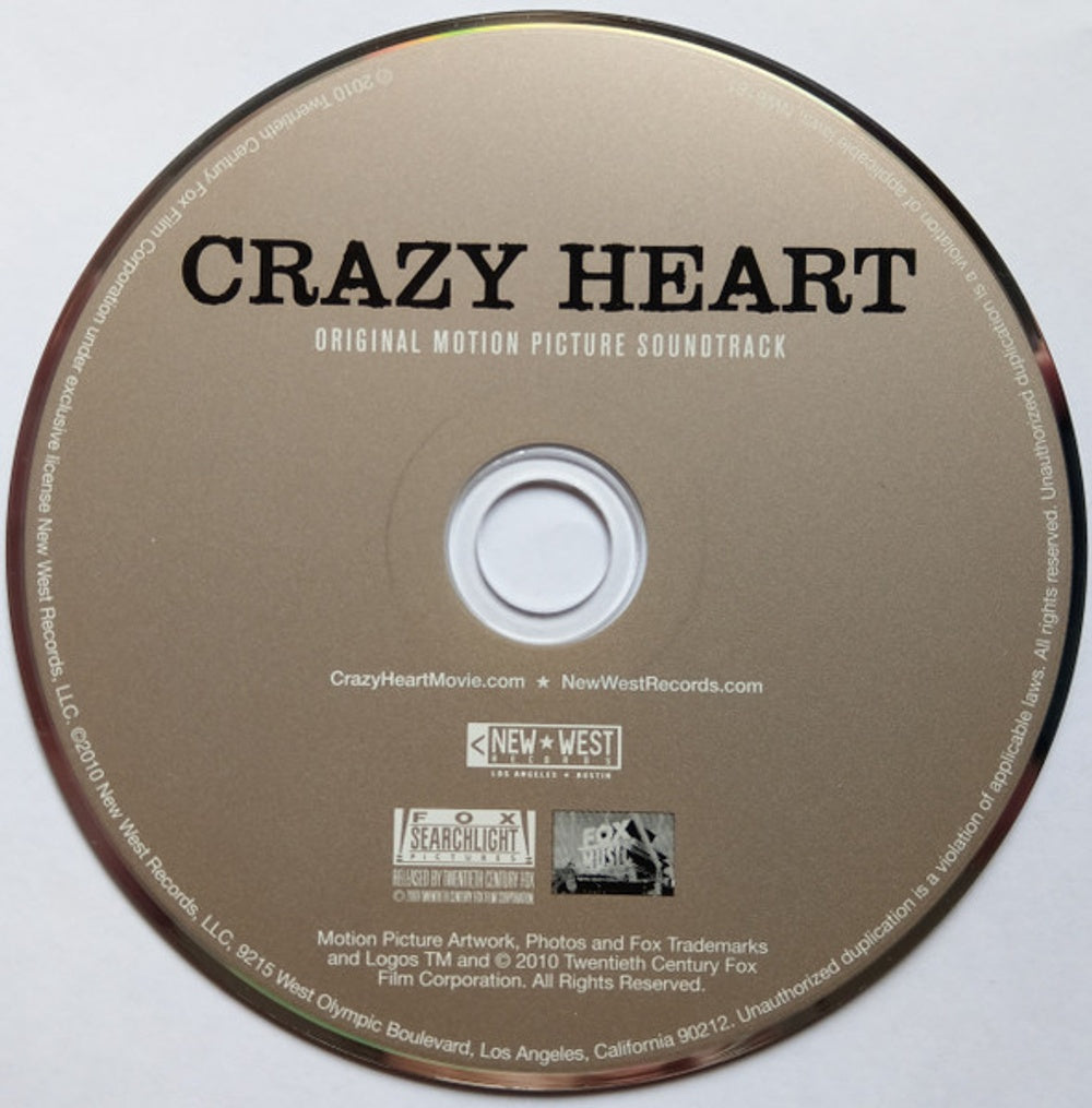 Label Disc: Crazy Heart – Crazy Heart (Original Motion Picture Soundtrack CD) CD | Relix