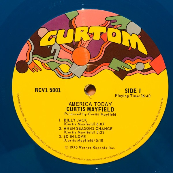 Label Disc: Curtis Mayfield – There's No Place Like America (Blue LP Vinyl) Vinyl LP | Relix