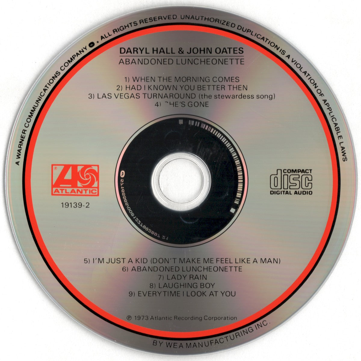 Label Disc: Daryl Hall & John Oates – Abandoned Luncheonette CD | Relix