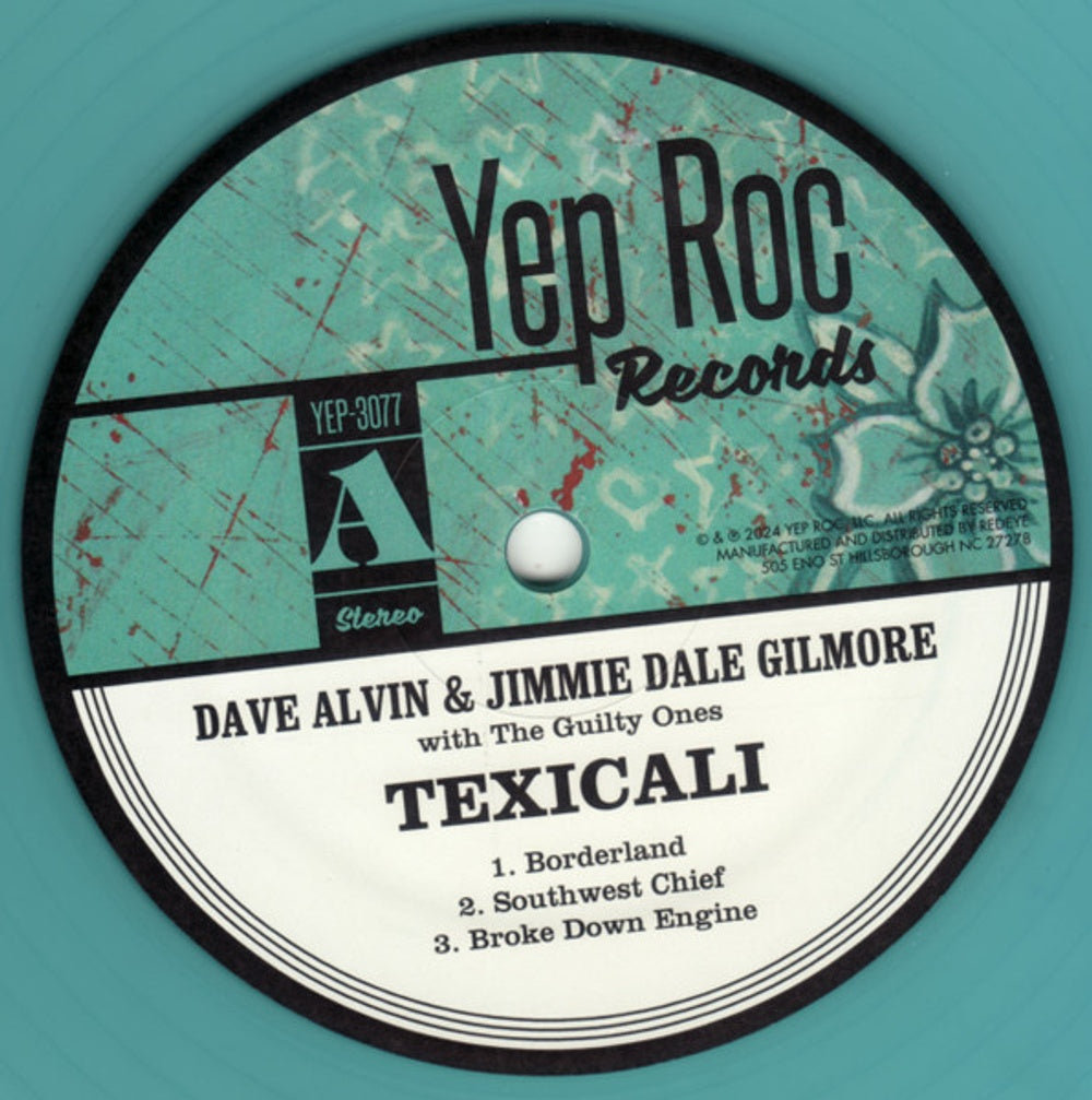 Label Disc: Dave Alvin  / Dale Gilmore,Jimmie – Texicali (Blue, Colored LP Vinyl) Vinyl LP | Relix