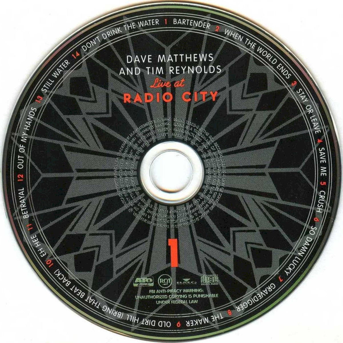 Label Disc: Dave Matthews Band – Live at Radio City (2-CD) CD | Relix