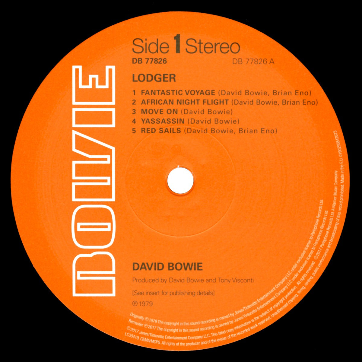 Label Disc: David Bowie – Lodger: 2017 Remastered Version Vinyl LP | Relix