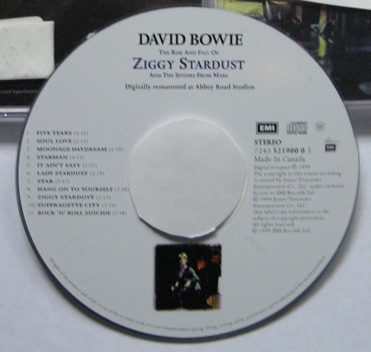 Label Disc: David Bowie – Rise And Fall Of Ziggy Stardust And The Spiders CD | Relix