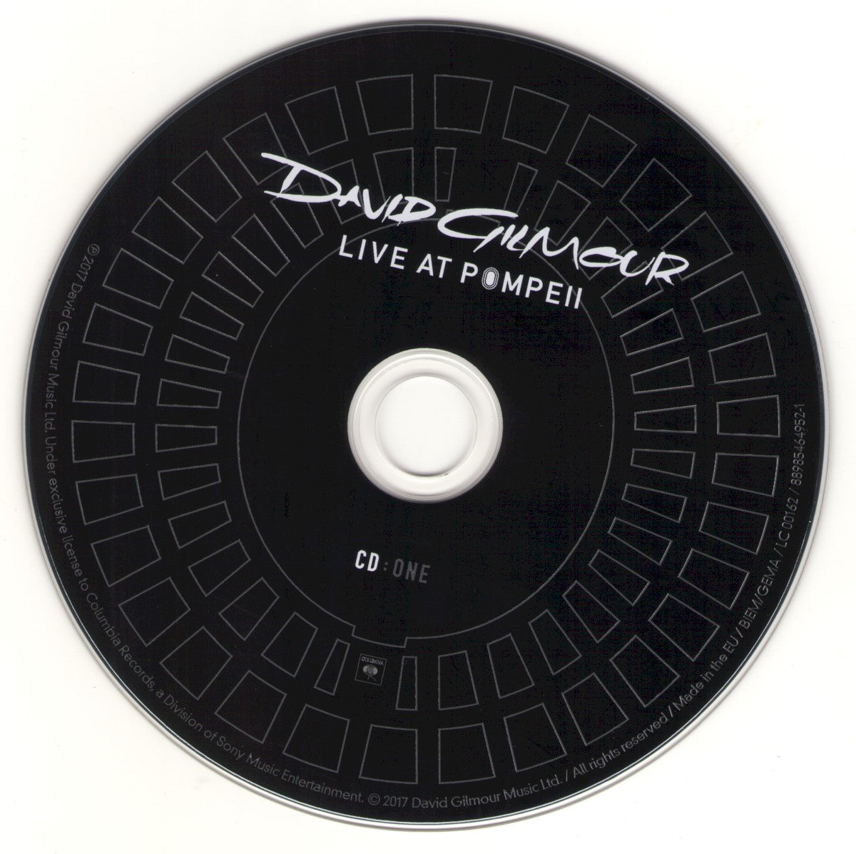 Label Disc: David Gilmour – Live At Pompeii CD | Relix