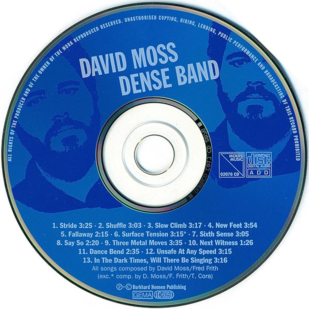 Label Disc: David Moss – Dense Band CD | Relix