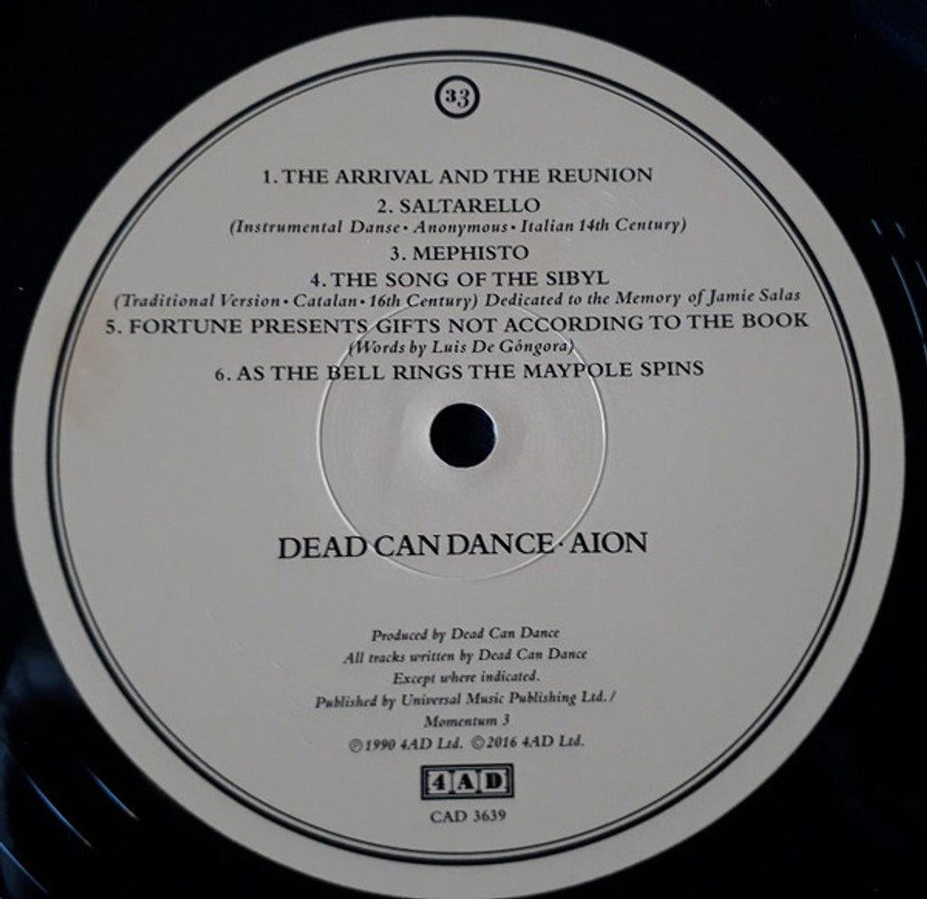Label Disc: Dead Can Dance – Aion Vinyl LP | Relix