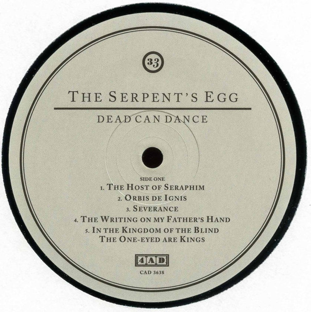 Label Disc: Dead Can Dance – The Serpent's Egg Vinyl LP | Relix
