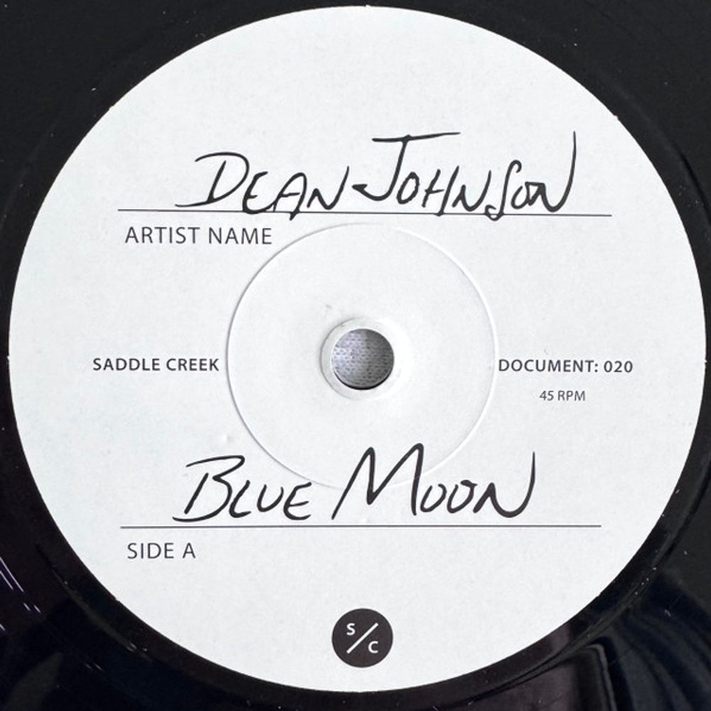 Label Disc: Dean Johnson – Blue Moon b/w Lake Charles Saddle Creek (7" Vinyl) Vinyl LP | Relix