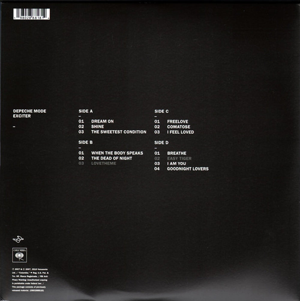 Label Disc: Depeche Mode – Exciter Vinyl LP | Relix