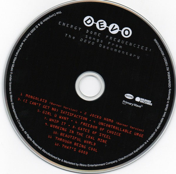 Label Disc: Devo – Energy Dome Frequencies: Songs From The Devo CD | Relix