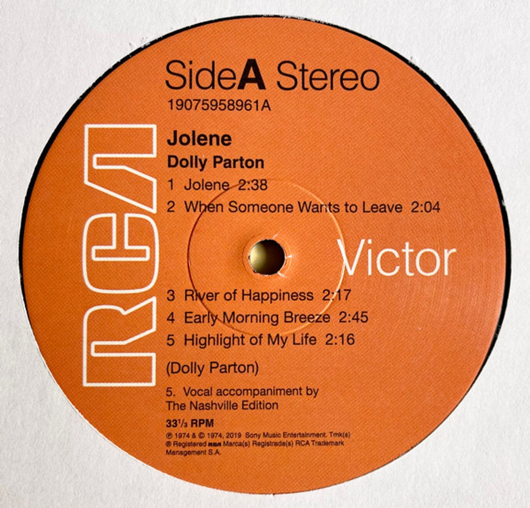 Label Disc: Dolly Parton – Jolene Vinyl LP | Relix