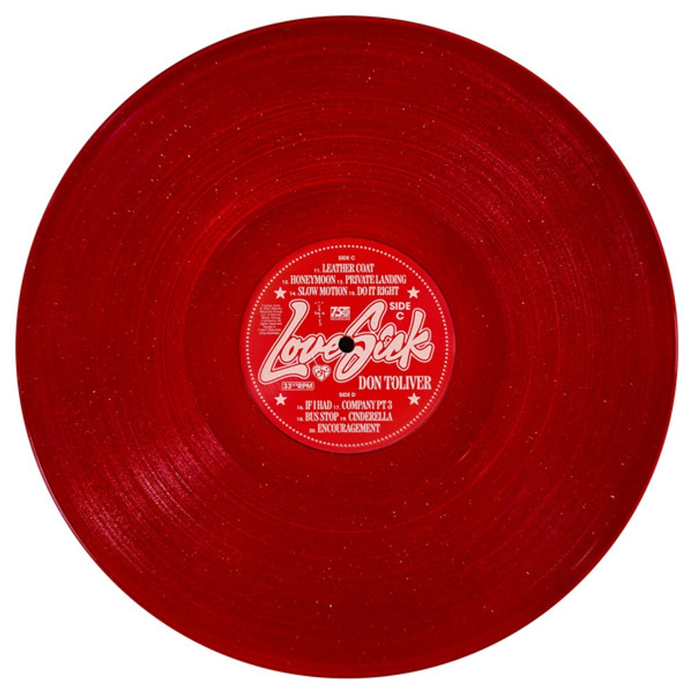 Label Disc: Don Toliver – Love Sick -  (Translucent Glitter Red Vinyl + poster) Vinyl LP | Relix
