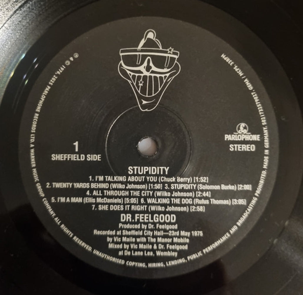 Label Disc: Dr Feelgood – Stupidity (Live)(2025 Remaster) Vinyl LP | Relix