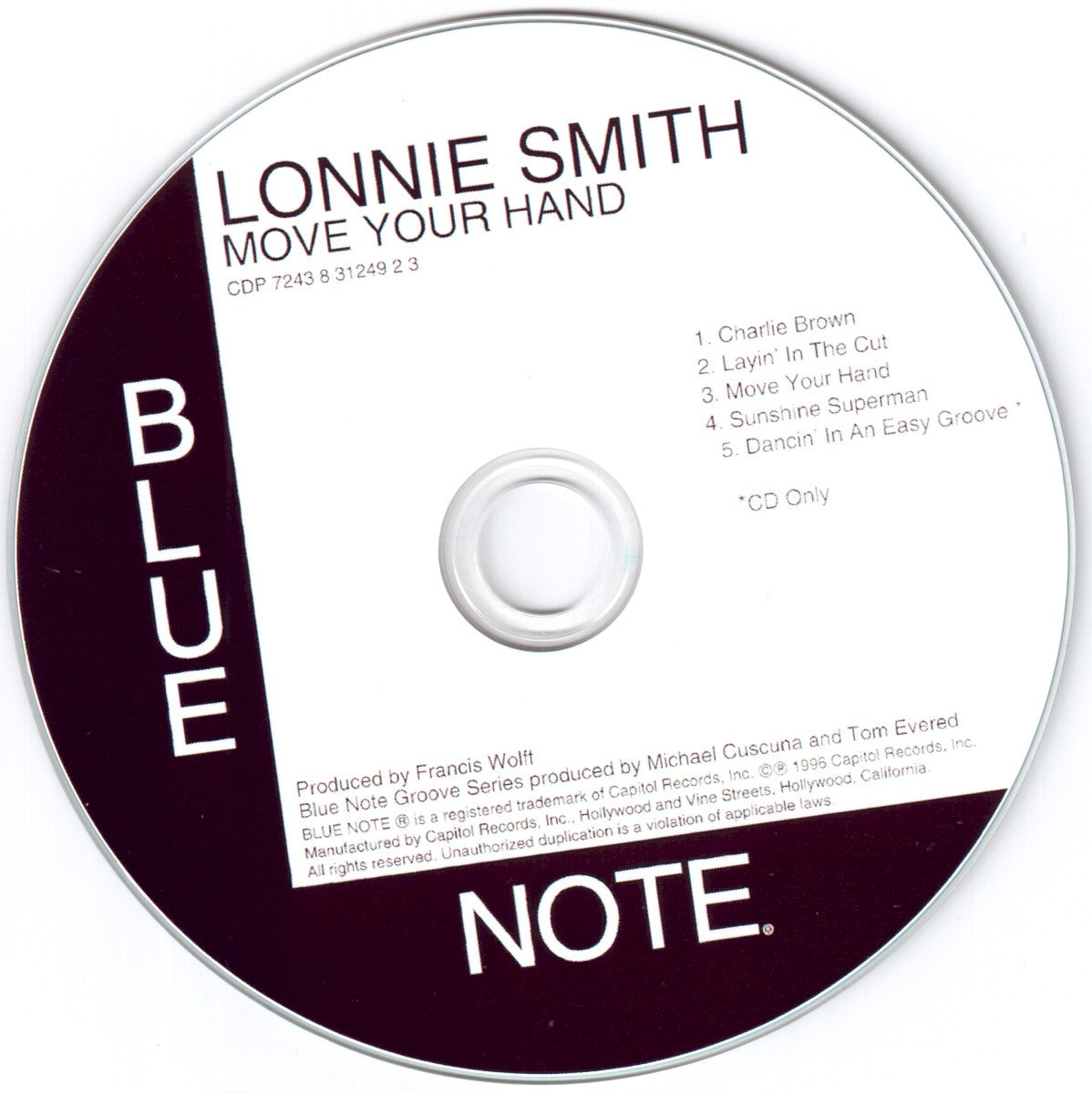 Label Disc: Dr Lonnie Smith – Move Your Hand CD | Relix