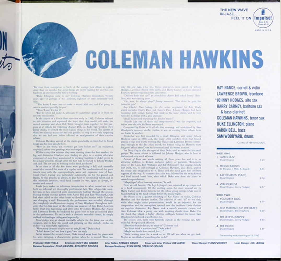 Label Disc: Duke Ellington & Coleman Hawkins – Duke Ellington Meets Coleman Hawkins (Verve Acoustic Sounds Series)[LP] Vinyl LP | Relix